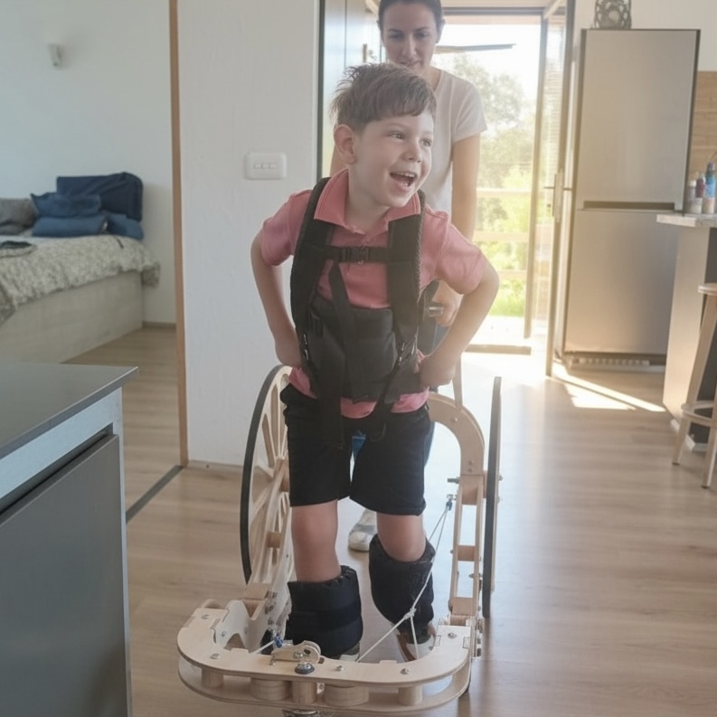 Leonardo: A Wooden Therapy Device That Teaches Children to Walk